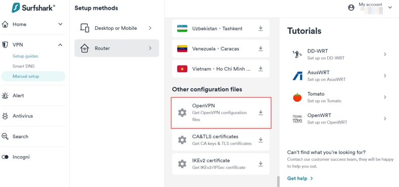 Surfshark官网端口转发设置图文