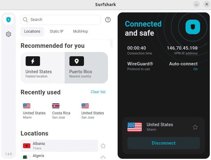 Surfshark电脑版Brave Rewards地区解锁
