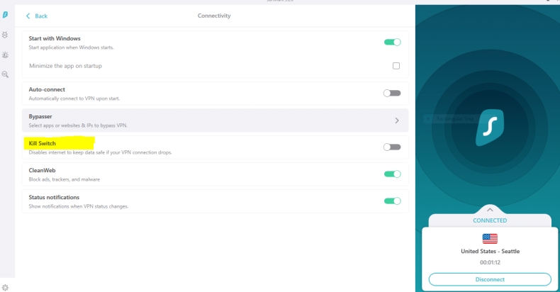 Surfshark电脑版IPv6泄漏防护测试结果